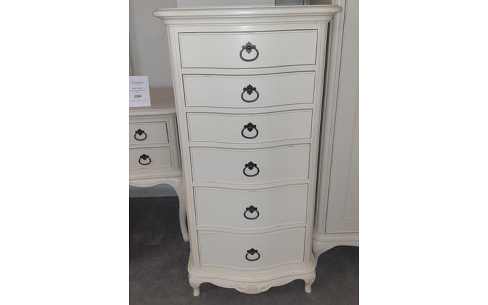 Ivory Range
Tall Boy Chest
Was £1,179 Now £799